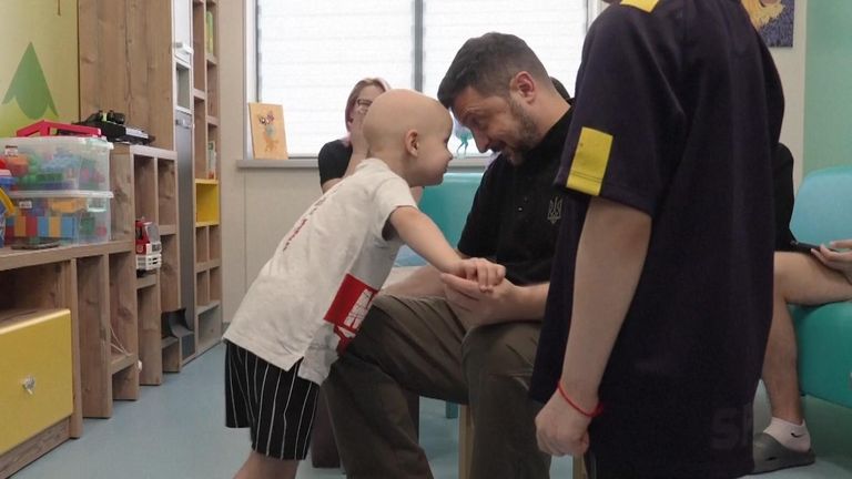 Zelenskyy and First Lady visit patients at Okhmatdyt Children’s Hospital after deadly airstrike
