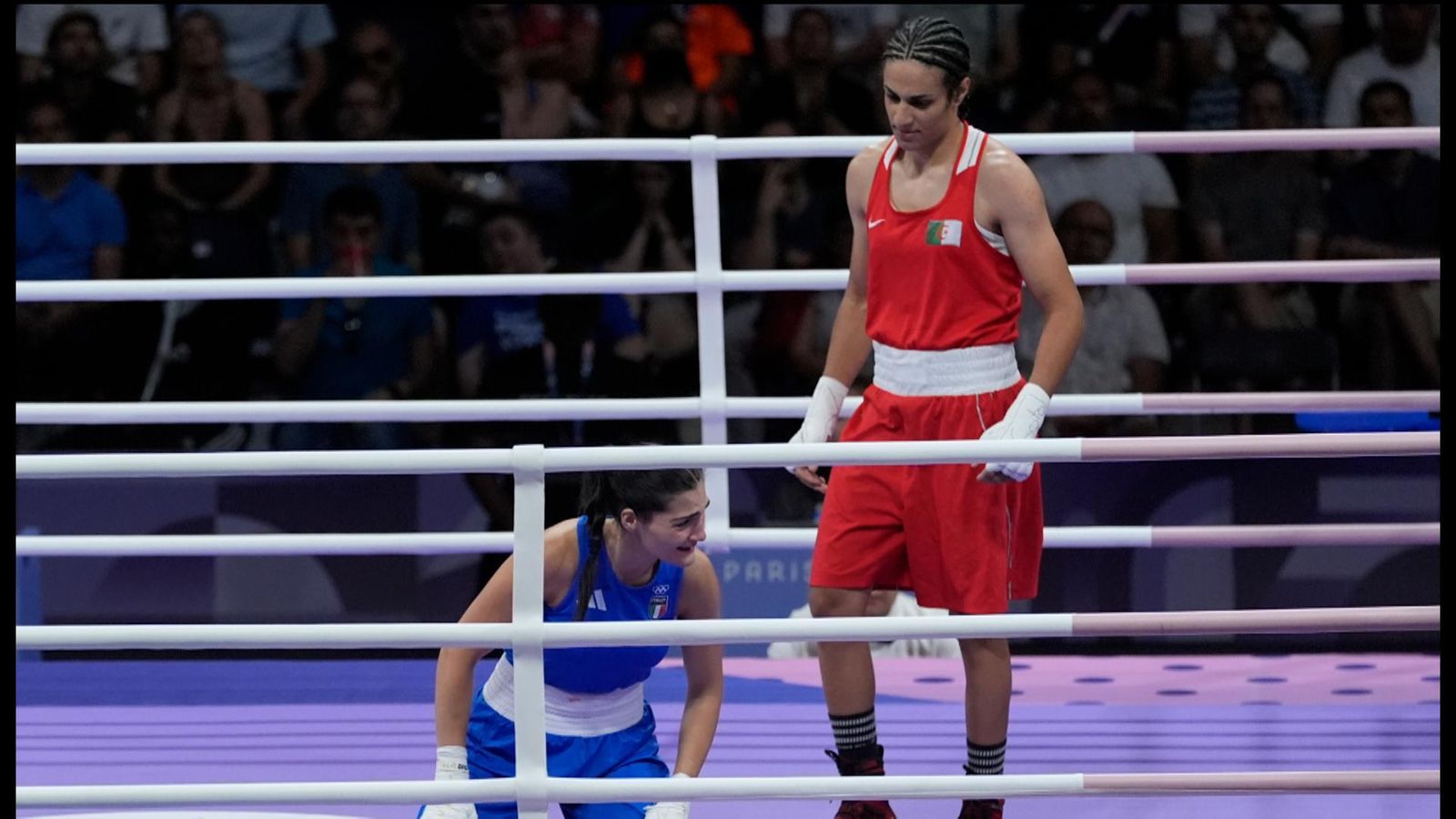 Olympics: Boxer quits against opponent who failed gender eligibility ...