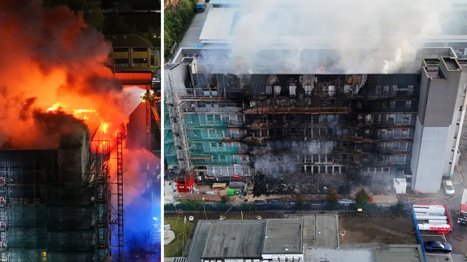 Dagenham fire: Residents describe escape after homes evacuated from tower  block engulfed by flames | UK News | Sky News