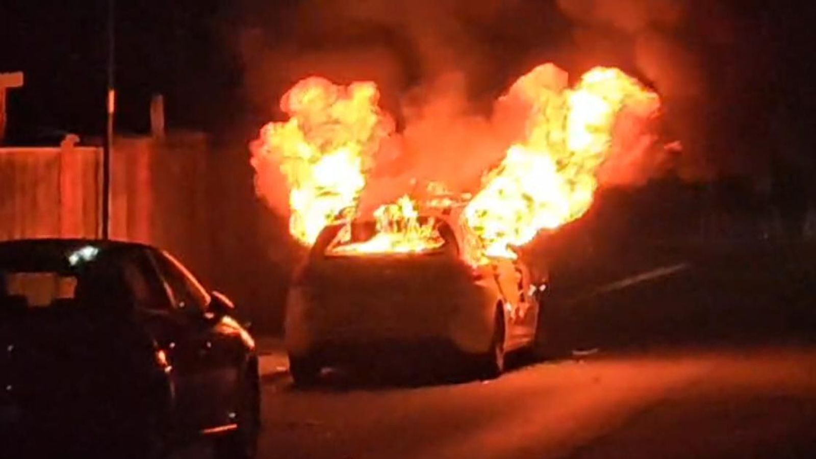 Protesters set fire to police car on night of unrest in Hartlepool | UK ...