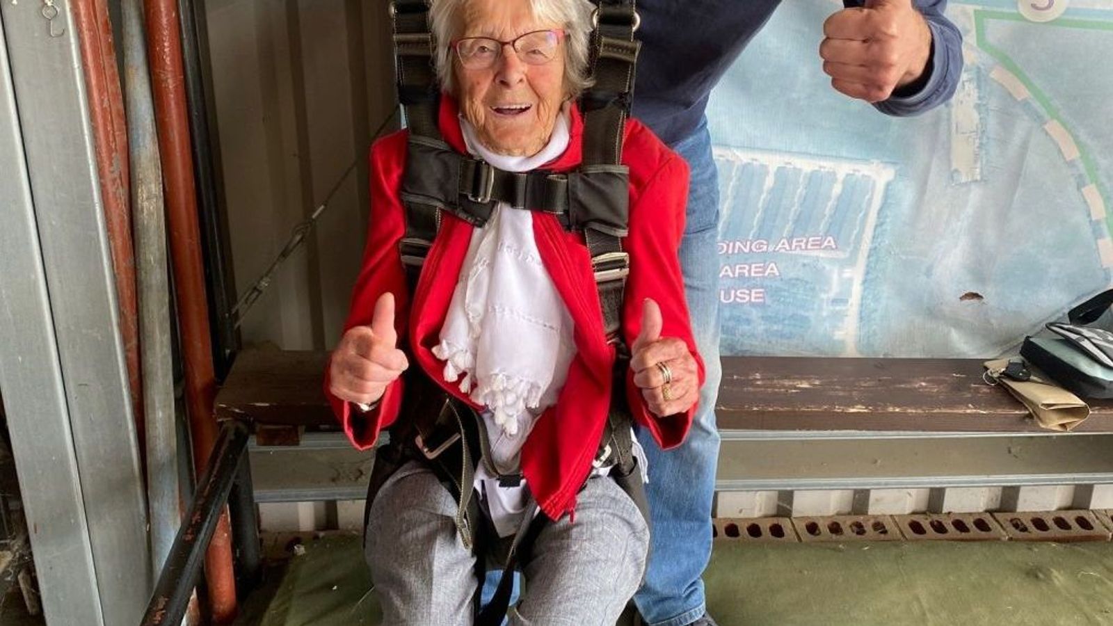 Woman celebrates 102nd birthday by breaking skydiving record | UK news