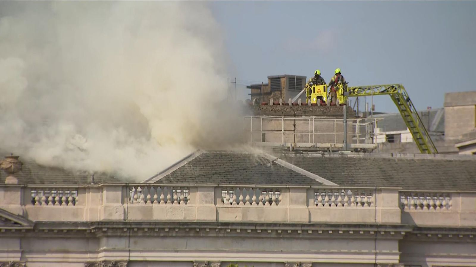 About 125 firefighters tackle blaze at London’s famous Somerset House