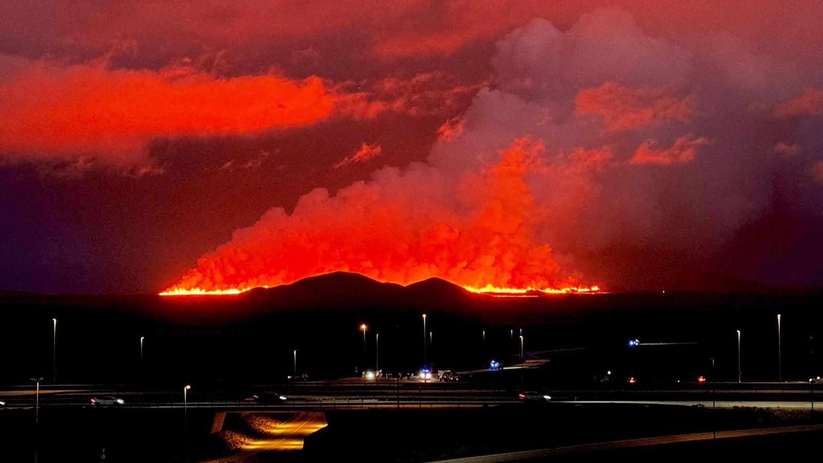 Emergency declared after volcano erupts in Iceland creating major fissure and fast moving lava flows | World News