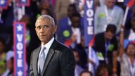 Barack Obama takes the stage during Day 2 of the Democratic National Convention