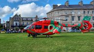 Photos from the scene in Beaumaris. Pic: Leon M/X