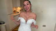  Agnieszka Uliasz in her wedding dress