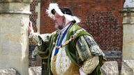 A man dressed up as Henry VIII at Hampton Court. Pic: iStock