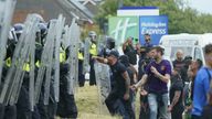 Outside the Holiday Inn Express in Rotherham. Pic: PA