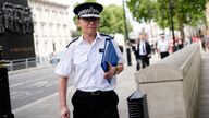 Metropolitan Police Commissioner Sir Mark Rowley leaving Downing Street,
Pic: PA