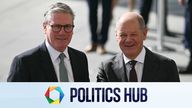 German Chancellor Olaf Scholz greets Prime Minister Keir Starmer (left) as he arrives at the Chancellery in Berlin, during his visit to Germany and France. Picture date: Wednesday August 28, 2024. PA Photo. See PA story POLITICS Germany. Photo credit should read: Justin Tallis/PA Wire 