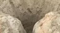 The pit was later filled in.