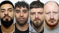 Sameer Ali,Adnan Ghafoor, Jordan Parlour and Jordan Plain.
Pic: West Yorkshire Police