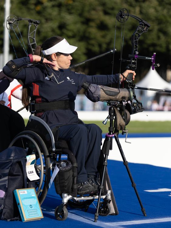 Handout photo provided by ParalympicsGB of Victoria Kingstone competing in the Individual W1 - Women event on day one of the Paris 2024 Summer Paralympic Games. Picture date: Thursday August 29, 2024. ParalympicsGB/PA Wire