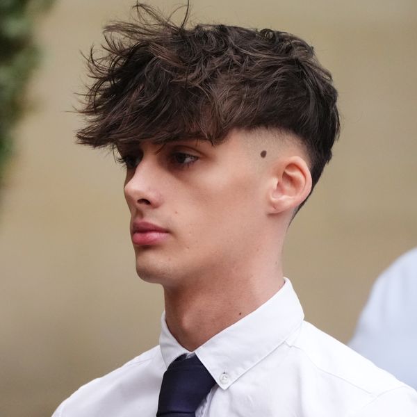 Jake Loy, 19, arrives at the High Court in Glasgow for sentencing after killing three friends in a car crash. The accident happened on March 16, 2022 on the A711 in Cargenbridge, Dumfries and Galloway. Passengers Tyler Johnston, Ian Cannon and Finlay Johns, all aged 16, died at the scene. Date taken: Monday, August 19, 2024.