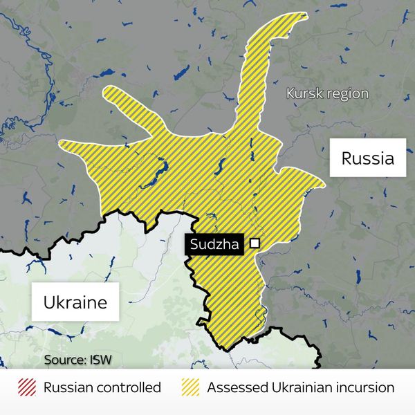 How much territory Ukraine has claimed in Russia's Kursk region on day four of its incursion