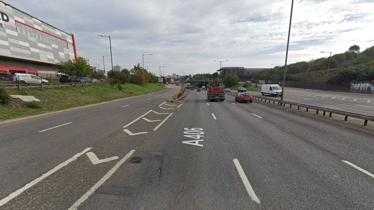 Stonebridge junction on the A406 North Circular Road in London. Pic: Google