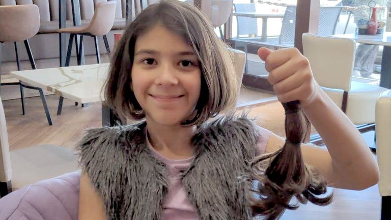 Ada Bicakci with her hair she had cu for donation
Pic: Met Police