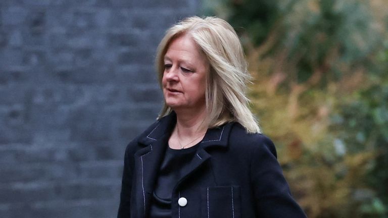 Allison Kirkby, CEO of BT Group arrives for a Business Council meeting with Britain's Prime Minister Rishi Sunak at Downing Street in London, Britain, February 14, 2024. REUTERS/Hannah McKay