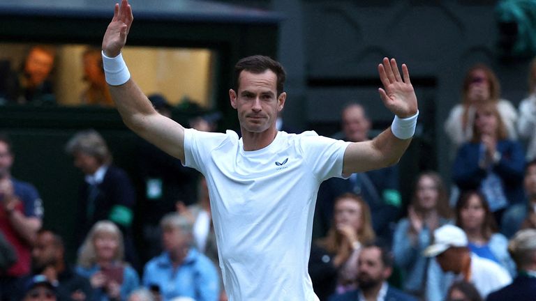 Murray at this year's Wimbledon. Pic: AP