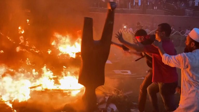 Bangladeshi protesters were able to break into the PM’s Residence, Ganabhaban, in Dhaka.