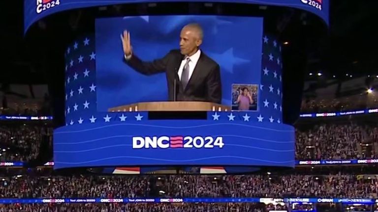 Barack Obama speaks to DNC in Chicago