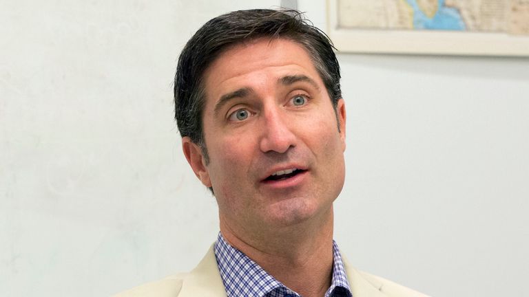 Taco Bell CEO Brian Niccol speaks during an interview with The Associated Press, Tuesday, June 9, 2015, in New York. Niccol says the company features a ...Millennium Word of the Week... at its headquarters as a reminder of how the network's largest fan base communicates. (AP Photo/Mark Lennihan)