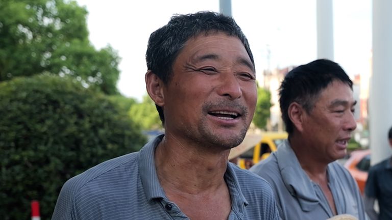 Mr Zhou, a 60-year-old worker from the Anhui Province