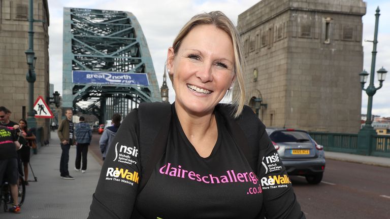 Claire Lomas during the Great North Run in 2016. File pic: PA qhidquiqeziqzqinv