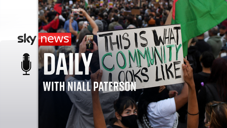 Counter-protests in London.