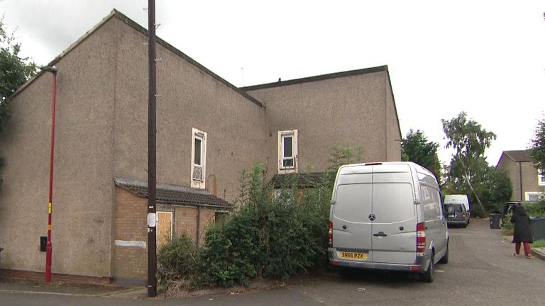 The man was found dead at an address in Hereford Close