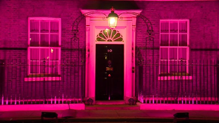 Southport: Downing Street lit up pink in tribute as PM sets out support package