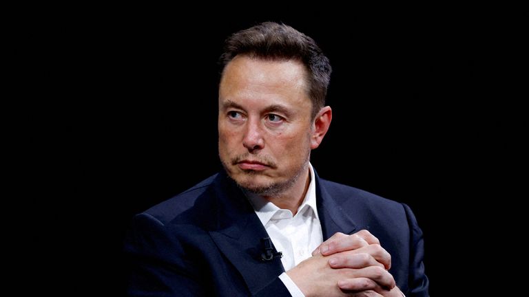 FILE PHOTO: Elon Musk, CEO of SpaceX and Tesla and owner of X, formerly known as Twitter, attends the Viva Technology conference dedicated to innovation and startups at the Porte de Versailles exhibition centre in Paris, France, June 16, 2023. REUTERS/Gonzalo Fuentes/File Photo