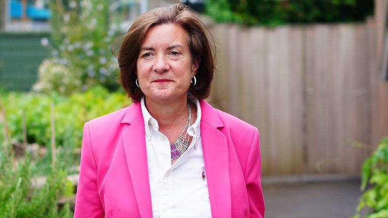 Eluned Morgan walks in the garden at the Caer Heritage Centre in Caerau, Ely.
File pic: PA