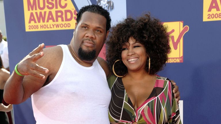 DJ Fatman Scoop and his then-wife Shaunda at the 2008 MTV Video Music Awards. Pic: AP