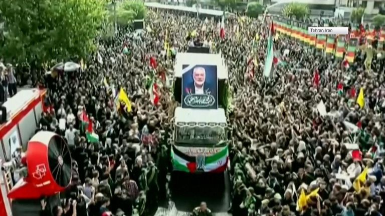 iran funeral haniyeh hamas theran