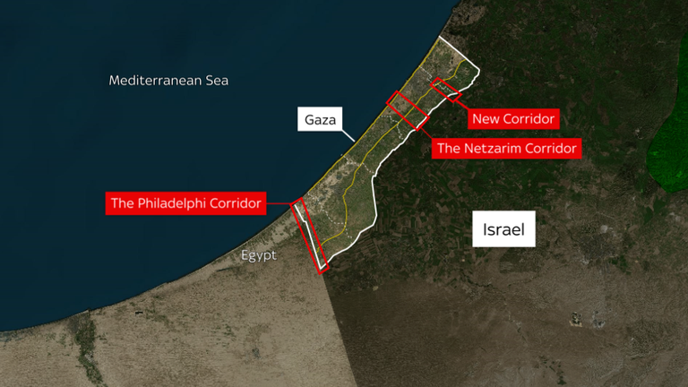 IDF corridors in Gaza