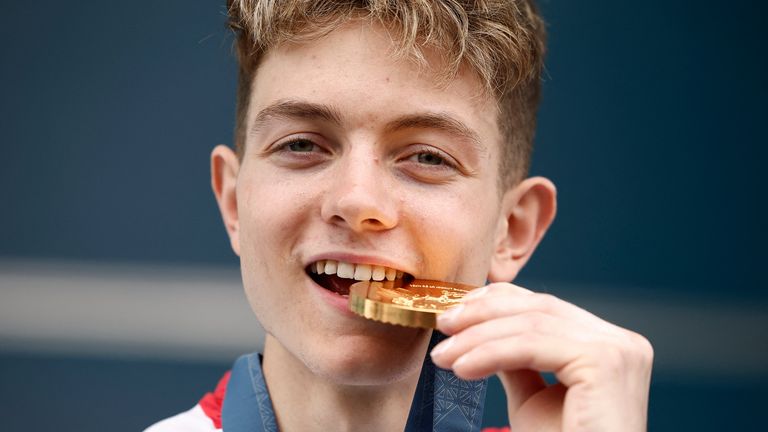 Gold medallist Toby Roberts.
Pic: Reuters