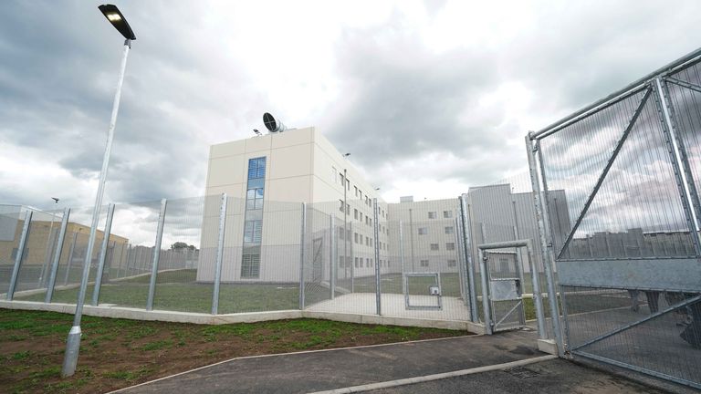 HMP Fosse Way, the new Category C prison in Leicester, when it was opened in June 2023. Pic: PA