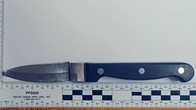 The knife appeared to have snapped in the attack. Pic: Northumbria Police