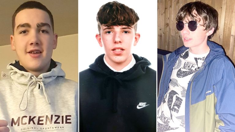 Ian Cannon, Finlay Johns and Tyler Johnston.
Pic: Police Scotland/PA