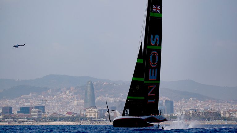 Sir Ben has been taking part in preliminary stages of Ineos Britannia's bid to win the America's Cup. Pic: AP