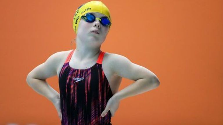 Iona Winnifrith at the Citi Para Swimming World Series in Sheffield in 2023. Pic: PA