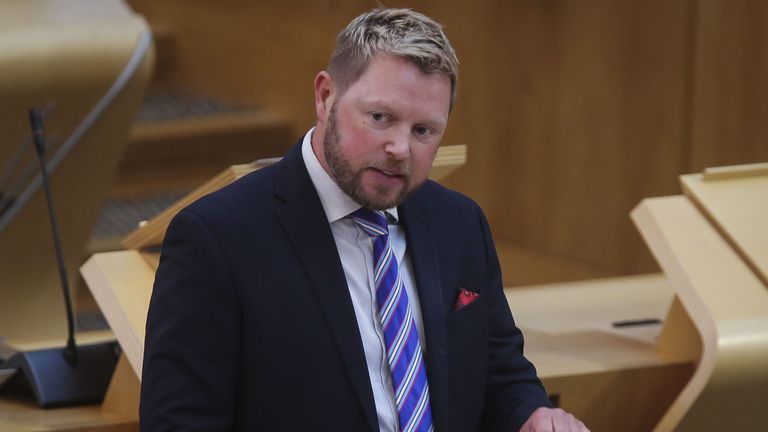 Jamie Greene speaking in the Scottish Parliament, Edinburgh, during the debate on the Hate Crime and Public Order (Scotland) Bill.