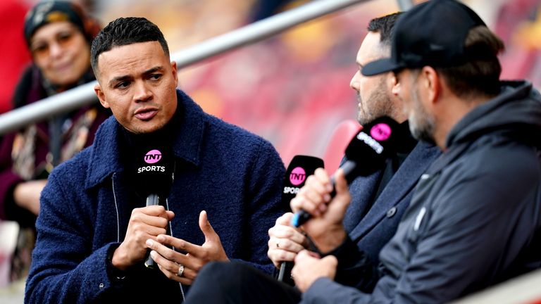 TNT Sports presenter Jermaine Jenas ahead of the Premier League match at the Gtech Community Stadium, London. Picture date: Saturday February 17, 2024.