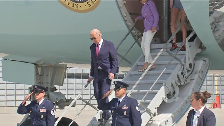 Joe Biden arrives in Chicago for Democratic National Convention
