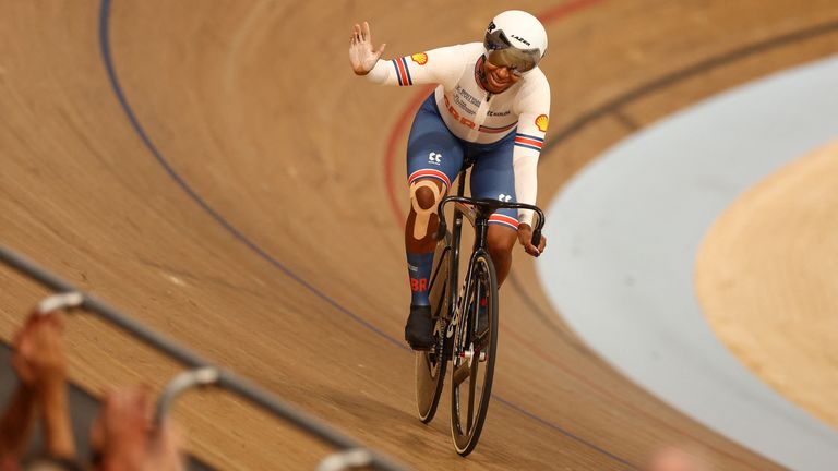 Kadeena Cox at the World Championships in Glasgow in 2023. Pic: Reuters