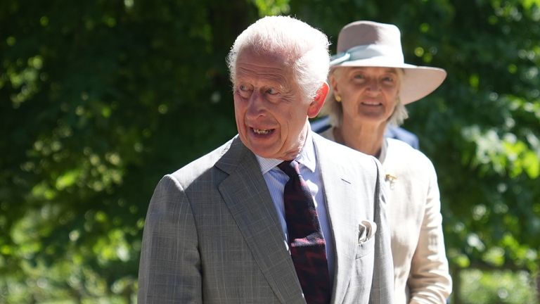 King Charles III attends a Sunday church service at St Mary Magdalene Church in Sandringham, Norfolk. Picture date: Sunday July 28, 2024.