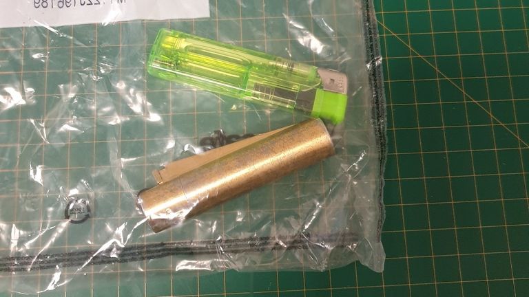 Lighters seized from Geiran. Pic: Merseyside Police