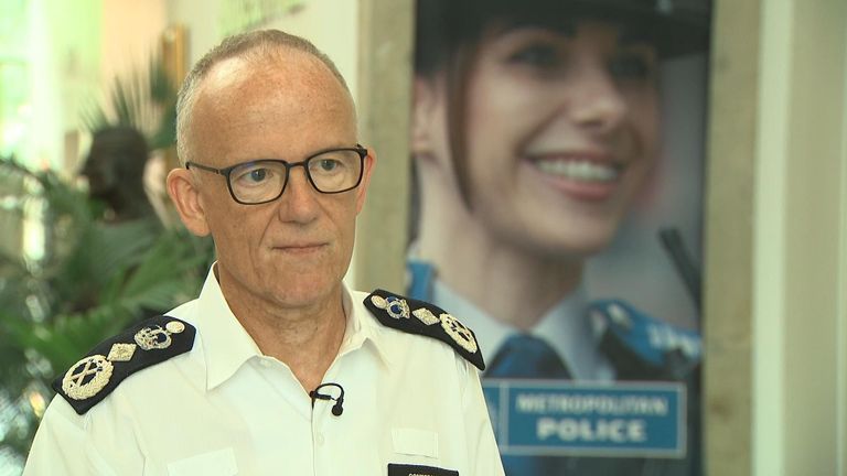 Met Police chief Sir Mark Rowley says 'two-tier policing' claims 'complete nonsense' and putting officers at risk