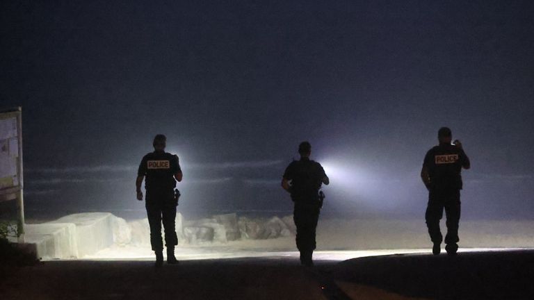 Officers in France search beaches for migrant activity on 11 August